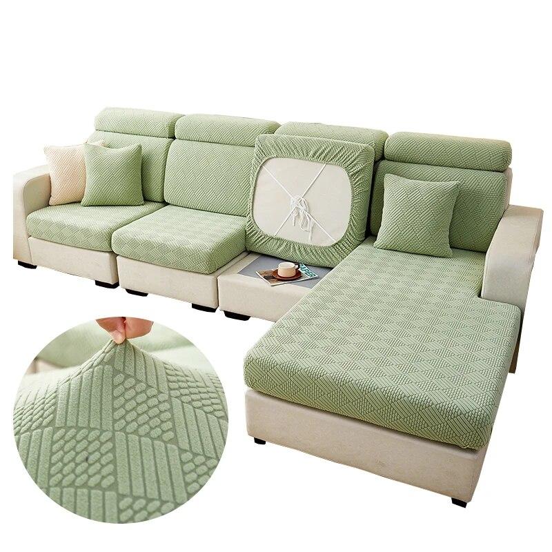1pc jacquard plush sofa cushion cover, chalse long cover, back cushion slipcover ,stretch protector for 1/2/3/4 seat couch cover