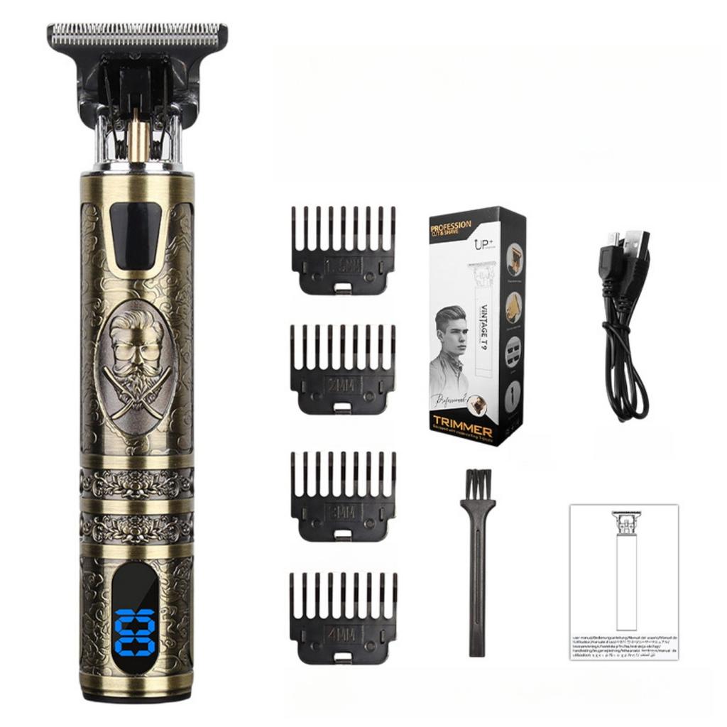 Professional Hair Clipper with LED Display, Electric Shaver, Beard Trimmer, USB-C Charging Cordless Long Hair Trimmer with Comb/beard Trimmer Kit