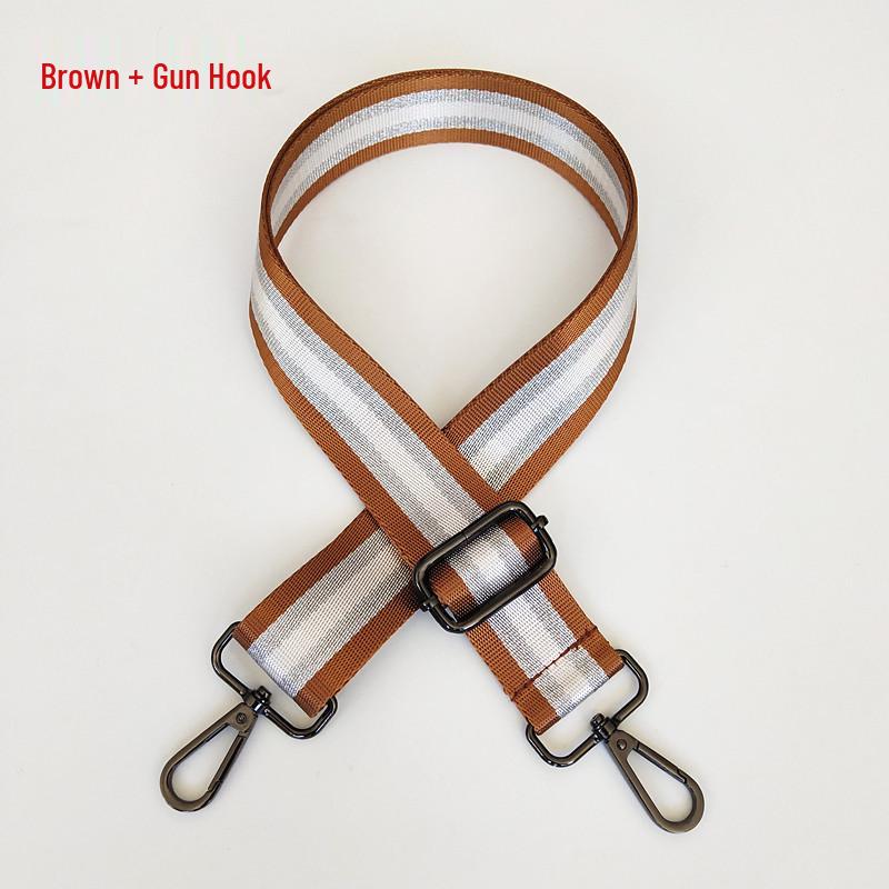 Adjustable 3.8cm Striped Nylon Crossbody Shoulder Strap for Women's Bag Replacement
