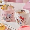 Ceramic 300Ml Coffee Mug With Silicone Lid Cute Kitty My Melody Milk Cup Cute Kawaii Gift For Women Girls Home Office Couple
