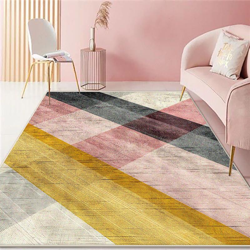

Розовый ковер в стиле легкой роскоши для украшения гостиной, домашний ковер для диванной зоны 200x300 см, моющийся, для спальни девочки, гардеробной, противоскользящий коврик для пола 60*90cm