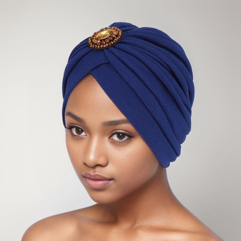 

Модные аксессуары в стиле ретро, ​​бамбуковая льняная шляпа-тюрбан, шляпа Баотоу, мусульманская шляпа, шляпа для волос