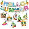 Summer Party Decorations Hello Summer Colorful Beach Pool Theme Banners Beach Decorations Garland for Holiday Party Supplies