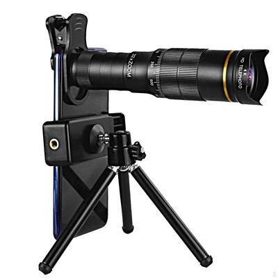 Teleobjetivo monocular para teléfono, práctico y portátil con clip, enfoque largo de 32x