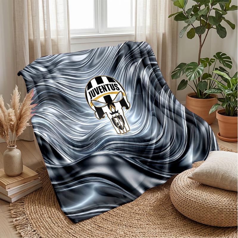 Juventus FC Theme blanket Soft Flannel Blanket Plush Throw Blanket Cozy Sofa Bed Blanket for Home Decor