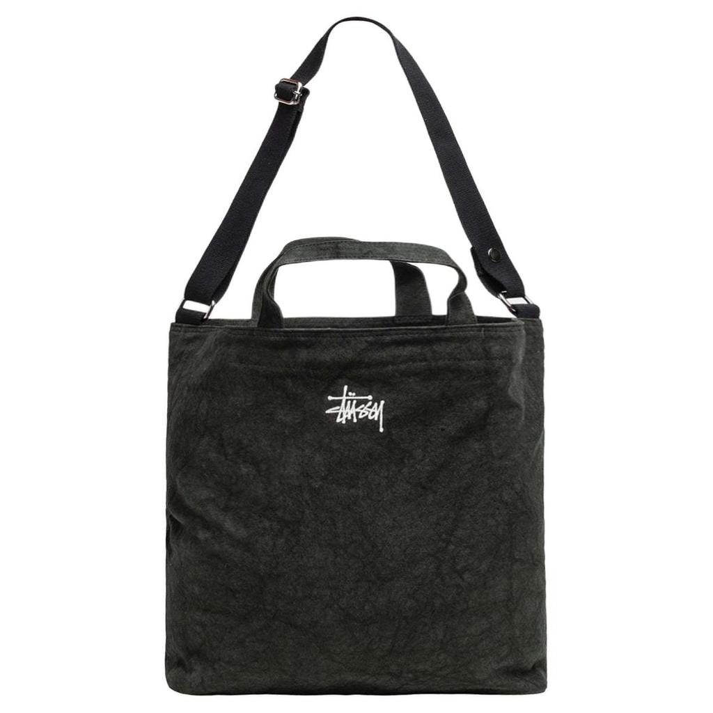 New Stussy Cotton Canvas Handbag, Shoulder Bag, Crossbody Bag Unisex Washed Black 134264-WABL