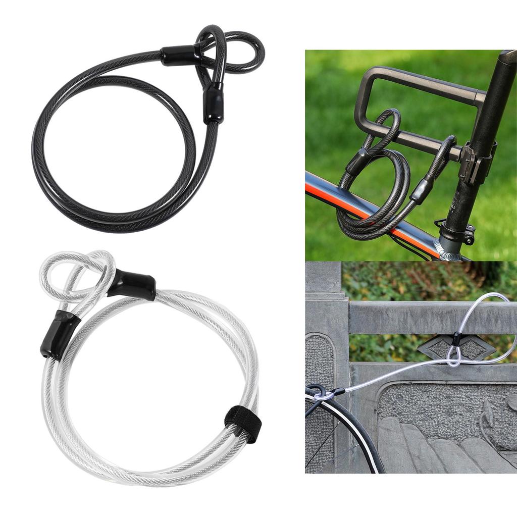 Fahrrad Stahlseil, 4 Fuß/1,2 m, Toroidales Fahrrad-Sicherheitsseil, Geeignet für Anti-Diebstahl-Ausrüstung für den Außenbereich