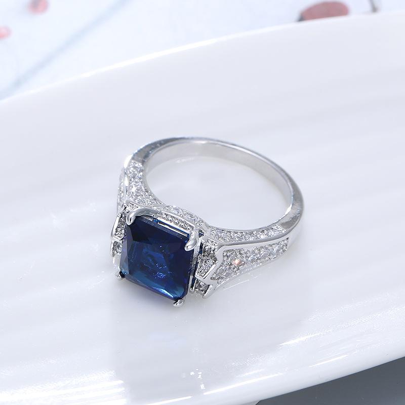 925 Sterling Silver Vintage Emerald Rings for Women Genuine Jewelry Wedding Anniversary Resizable Rings Gift Wholesale