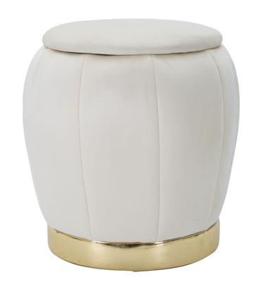Табурет для хранения Paris Beige Gold Cm Ø 43X43