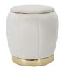 Stool Storage Paris Beige Gold Cm Ø 43X43
