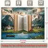 Magical Book Tapestry, Fantasy Landscape Background Cloth, Home Decor