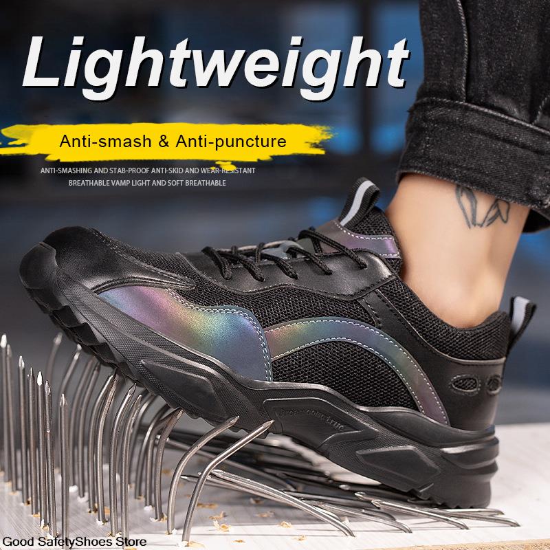

Легкая мужская рабочая обувь, рабочие кроссовки со стальным носком, дышащая женская и мужская защитная обувь, мужская защитная обувь с защитой от повреждений