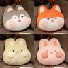 Rabbit Frog Fox Plush Toys Blanket Animal Doll  Nap Hug Pillow Washable
