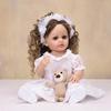 KEIUMI Boneca Reborn de 22 Polegadas Silicone Vinil Integral Pele Realista Aparência de Princesa Menina Recém-nascida Brinquedo Presente de Aniversário para Crianças