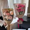 20PCS Transparent Flower Packaging Bag Hot Stamping Foil Rose Wrapping Bag Bouquet Packing Bag