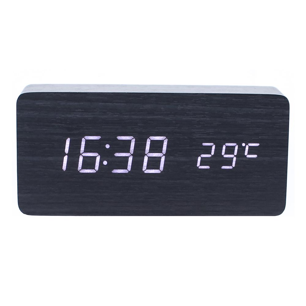 Creative Sound-Activated Wooden Clock - Multifunctional Home & Student Gift