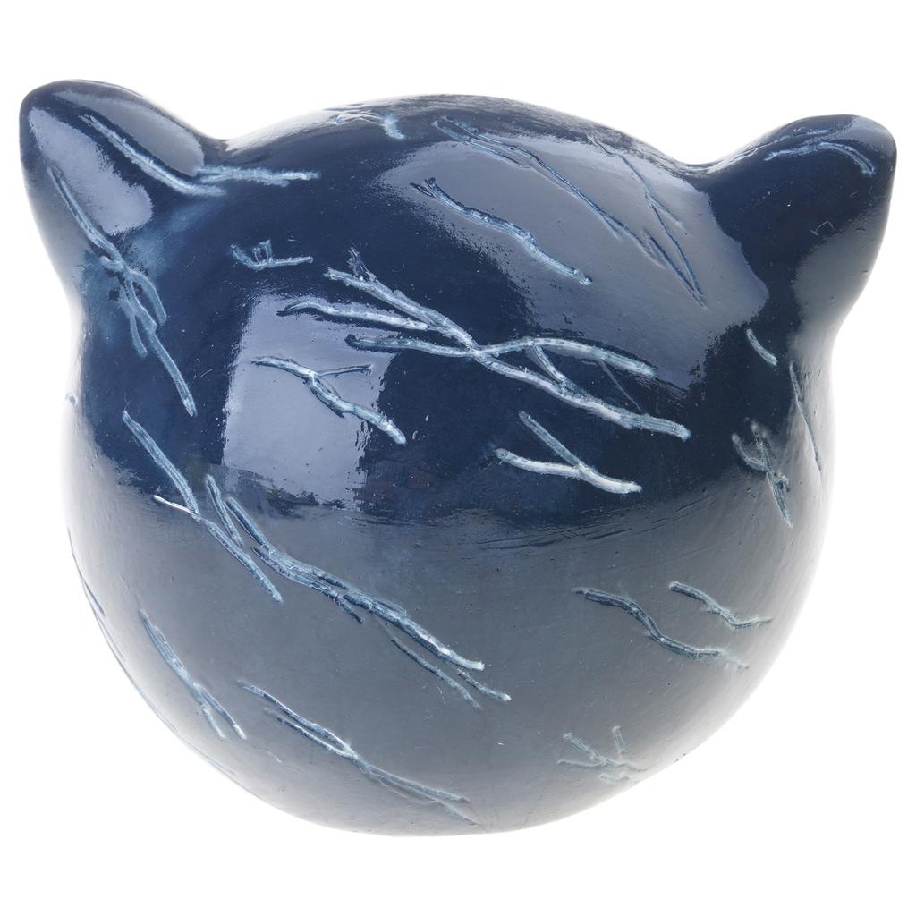 Black Cats Head Statue Figurine Decors Luxurious Animal Sculpture Ornament for Living Room Office Book Shelf Decors