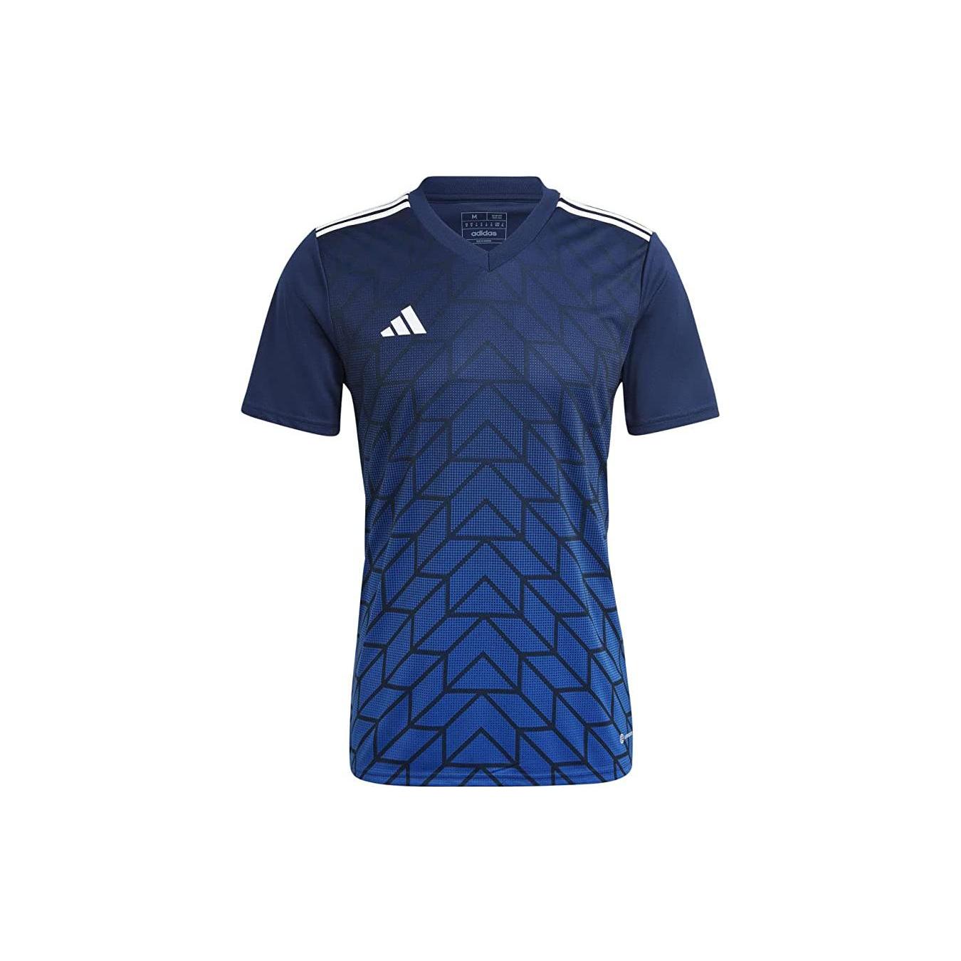 Adidas T Shirts Men s Blue V neck Moderate Straight Fit HR2631 XXL