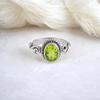 Peridot Gemstone 925 Sterling Silver Jewelry Handmade Boho Ring For Women Gift RR-14-4