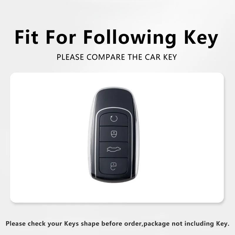 Zinc Alloy Key Case for Chery Jaecoo J7 7 J8 Omoda 5 C5 Tiggo 8 Arrizo 6 8 Pro Keychain Shell Cover Fob Holder Car Accessories