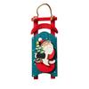 Retro Christmas Wooden Sled Hanging Ornament for Holiday Tree Decor