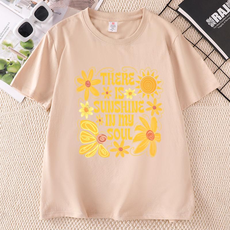 Sunshine in My Soul TShirt Unisex Unisextal Health T Shirt Boho Summer Vibes T Shirt Hippie Flower Tee Unisex Clothing