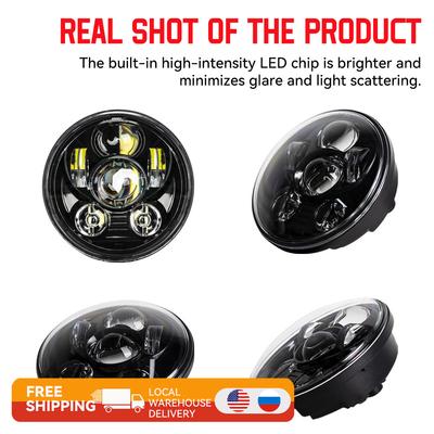 Lentila de proiector pentru faruri cu LED de 5,75 inchi pentru motocicletă Faro Moto pentru far rotund pentru motocicletă Led 5 3/4