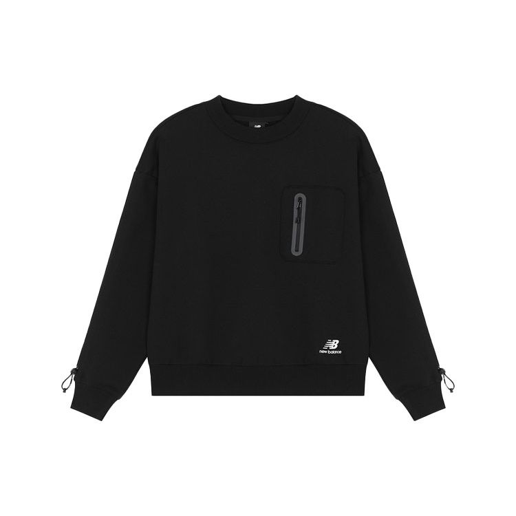 

Женская толстовка с круглым вырезом New Balance с логотипом, черные AWT14372-BK