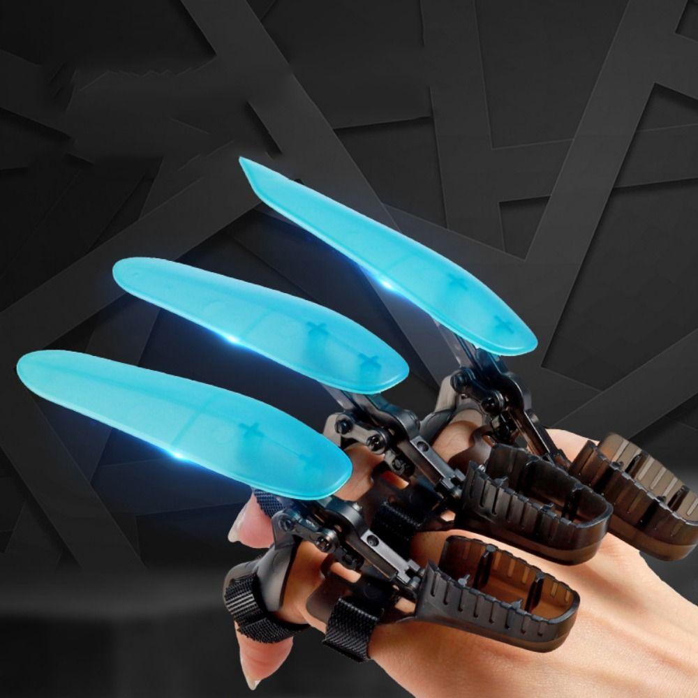 3pcs Scalable Retractable Mechanical Claws 3D Assembly Finger Wolverine Claws Boy