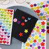 6 Sheets Colorful Stickers Pack Mini Star Heart Dots Self-adhesive Paper Marker Notes Decoration for Diary Album Reward