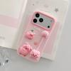 For iPhone 17 Pro Max Silicone Case Cute 3D Cartoon Pig Pendant Shockproof Phone Back Cover