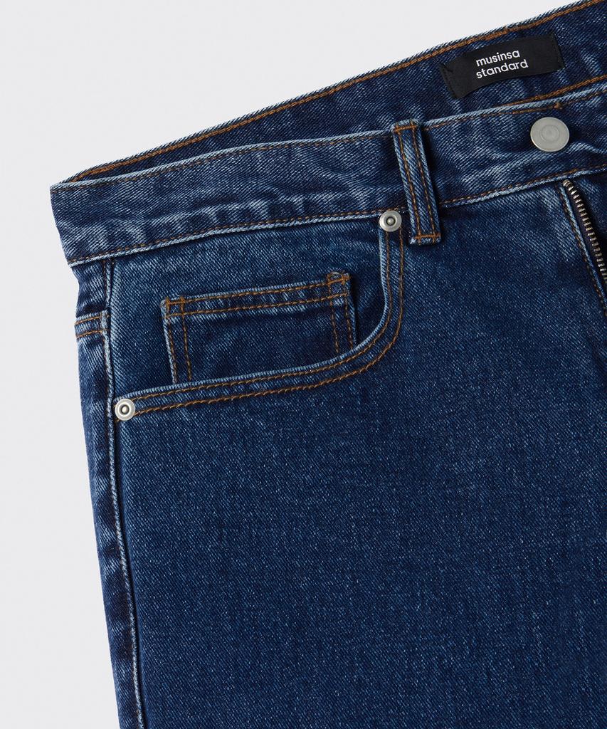 MUSINSA STANDARD Wide Denim Pants [Medium Indigo]