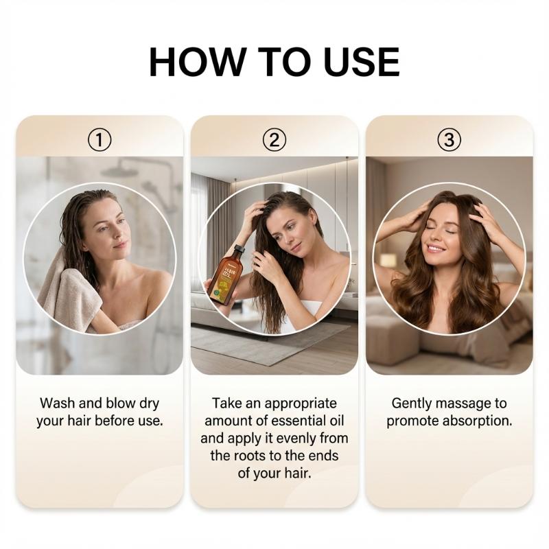 Hydrating Hair Oil for Scalp  and Dry Hair Ends Nourishing Formula for Frizzy Damaged Hair Repair Home Salon Use