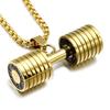 Zinc Zinc Alloy Fitness Series Pendants Bead Chain Dumbbell Sports Necklace  Jewelry Accessories