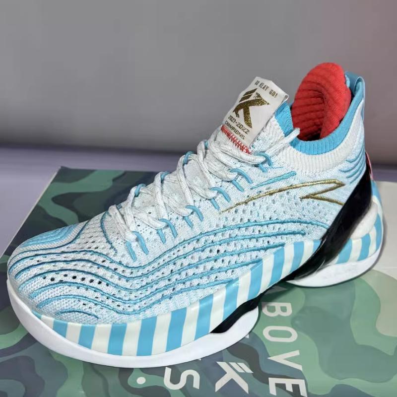 Anta KT7 Comfortable Versatile Shock Absorbing Durable High-Top Basketball Shoes Men Sneakers Iceland-Blue 112321102-1