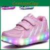 Zeitloses Design Kinder Junior Mädchen Jungen LED Sneaker Leuchtende Rollschuhschuhe