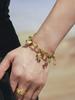 Stainless Steel Chain Bracelet For Women 18k Gold Plated Waterproof Non Tarnish Women's Heart Bear Flower Bow Charms Bracelets