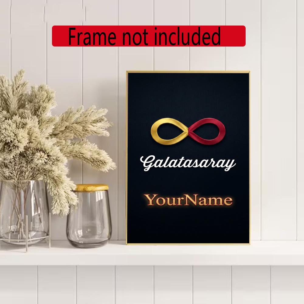 Galatasaray Customize Your Name Diamond Painting Round Diamond Diy Frameless Holiday Artwork Suitable For Home Office Wall Decoration