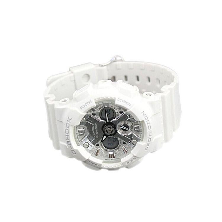 Casio Męski zegarek z podwójnym wyświetlaczem ciekłokrystalicznym/analogowym Seria Srebrny Zegarek GMA-S120MF-7A1 GMA-S120MF-7A1