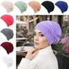 Vintage Hijab Caps Elastic Islamic Headband Comfortable Twist Knot Turban Hat  Women Headwear