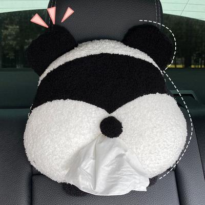 Panda Car Tissue Box Soft Cartoon Paper Napkin Case Push Animals Car Paper Boxes Napkin Holder for Car Seat Auto Accessory