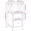 VidaXL Bedside Table Black 34x35.5x70 Cm Engineered Wood 825943