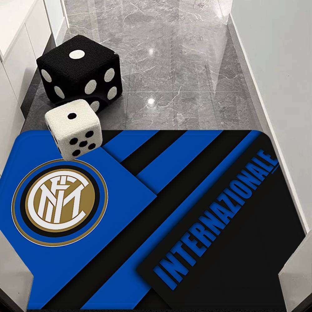 Tapis de couloir lavable antidérapant pour sport Football I-Inter Milan FC Salon Canapé Chaises Zone Tapis de cuisine Paillasson Tapis de sol