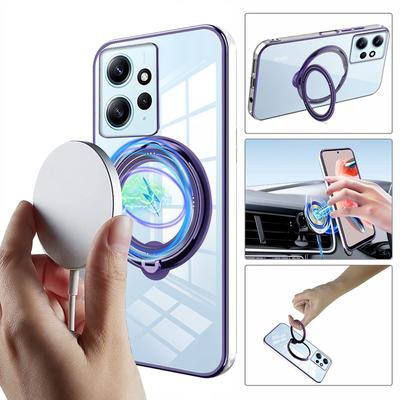 Bling Glitter Plating Ring Transparent Soft Case für Xiaomi Redmi Note 12 11 Pro 11S 12C A1 10C 9A 9AT Poco X3 NFC X4 X5 Pro 5G 4G für Magsafe Abdeckung