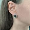 Silver Earrings with Nano Emerald 2.802ct (2192183)