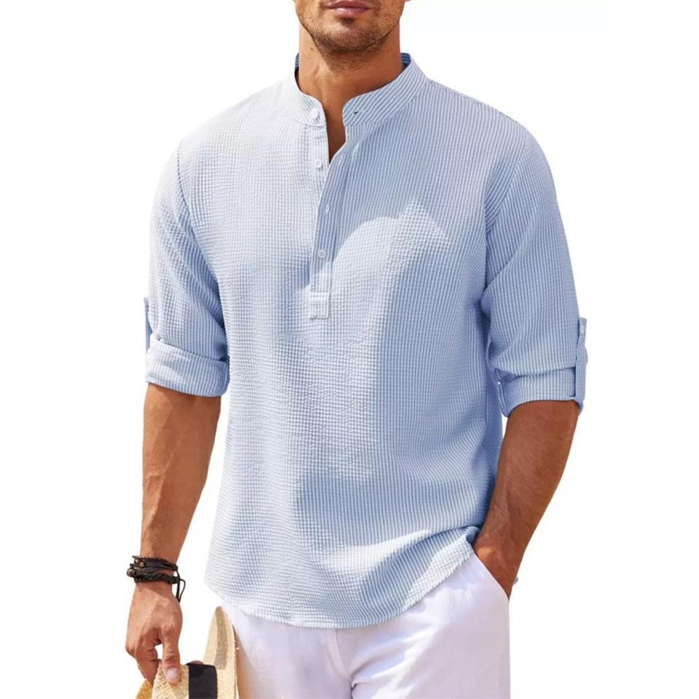 Мужские повседневные рубашки с длинным рукавом — фото 5