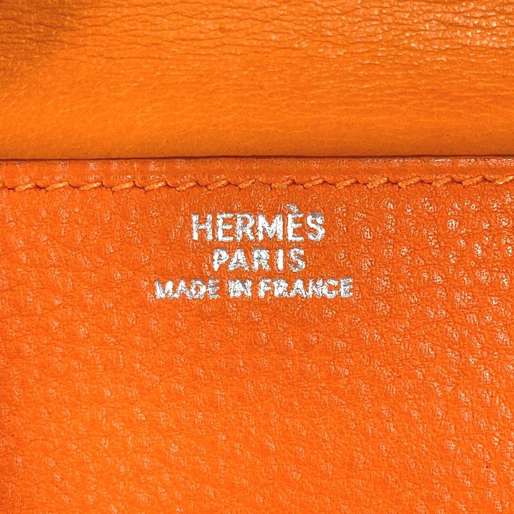 HERMES Serie Dogon logo Bifold card holder/pass case with key chain Card Case
