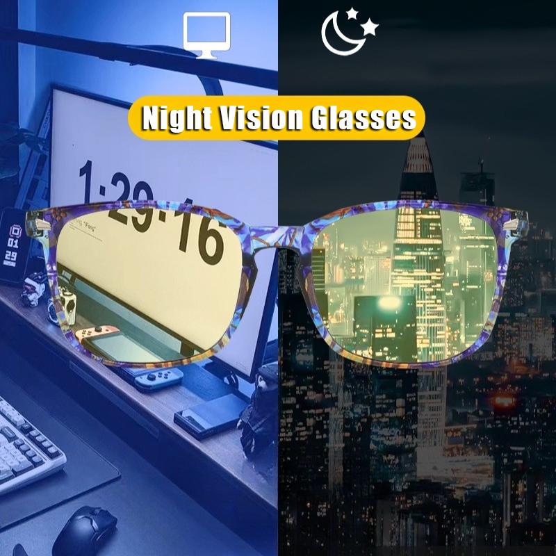 Fashion Night Vision Glasses Anti-Blue Light Glasses Women'S Ins Style Night Anti-Far Light Mobile Phone Computer Goggles