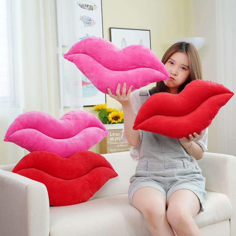 Creative Sexy Big Lip Pillow Plush Toy Red Lip Pillow Girls Bed Sleeping Doll Soothing Rag Doll