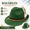 Decorative Side Cord Bavarian Feather Hat Structured Brim Jazz Cap New Costume Cap  Men Women